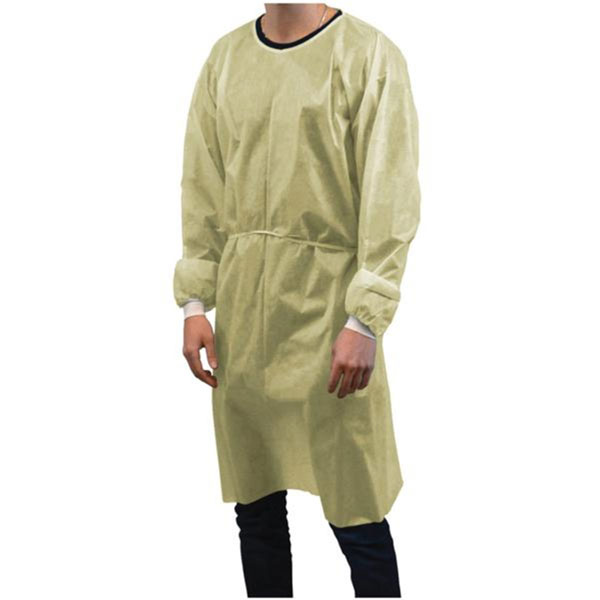 House Brand Isolation Gowns, Yellow, 10/Pk, Fluid House Brand Isolation Gowns, Yellow, 10/Pk, Fluid