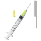 House Brand Irrigation Syringes and Tips, 3 cc 27 Gauge Tips - Yellow, Box 100