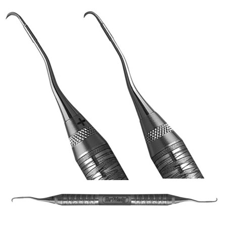 Hu-Friedy Sub-0 DE Vision Curvette with #6 Satin Steel Handle. Long ...