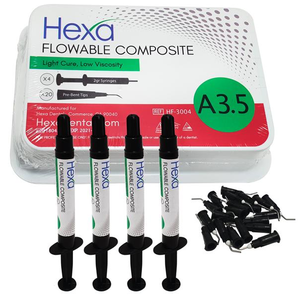 Hexa Flowable Composite A3.5 - 4 x 2gm syringes a Hexa Flowable Composite A3.5 - 4 x 2gm syringes a