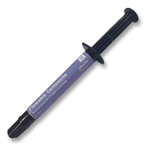 iSmile Flowable Composite NanoHybrid B1, 2 gram syringe. A light