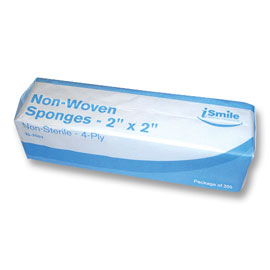 iSmile Sponges 2" x 2" 4-ply Non-Sterile Non-Wove iSmile Sponges 2" x 2" 4-ply Non-Sterile Non-Wove