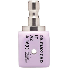 IPS e.max CAD CEREC Ivoclar LT Block, Shade A2 Si IPS e.max CAD CEREC Ivoclar LT Block, Shade A2 Si