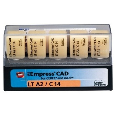 IPS Empress CAD LT Block, Shade A2 Size C14 5/Pk. IPS Empress CAD LT Block, Shade A2 Size C14 5/Pk.