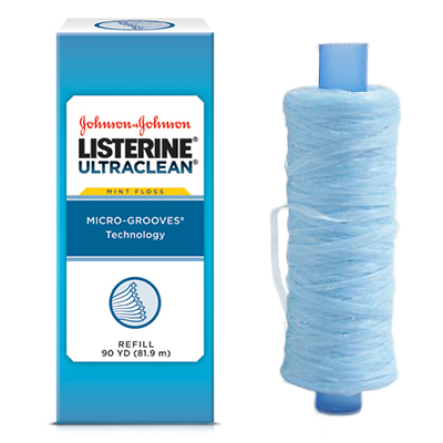 Listerine Ultraclean Shred-Resistant Dental Floss, Mint, 90 yd