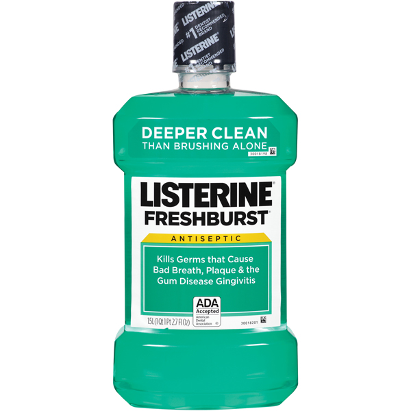 Listerine Fresh Burst Flavor Mouthwash, Single 1.5 Liter Bottle Net32