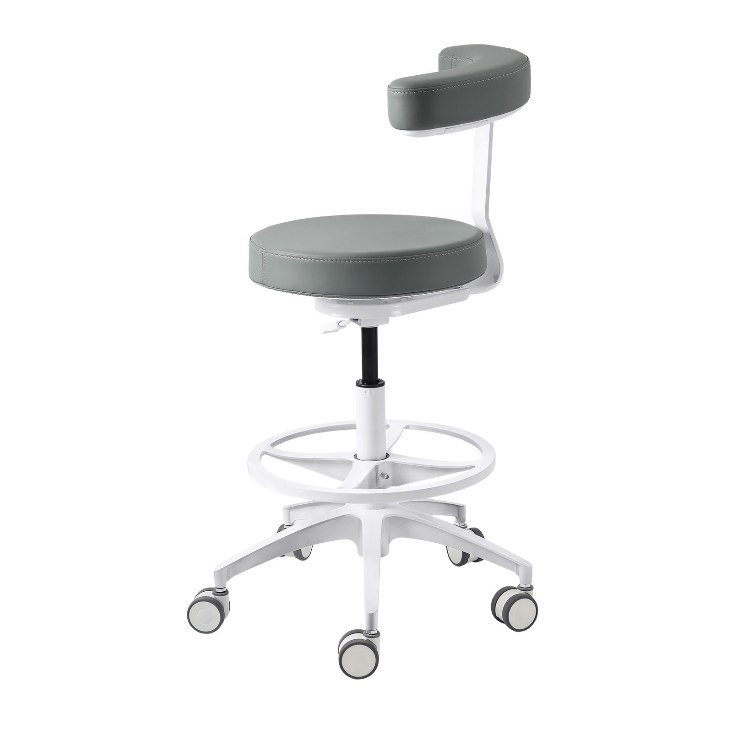 JMU Dental Assistant Stool, Gray, 1/Pk | Net32