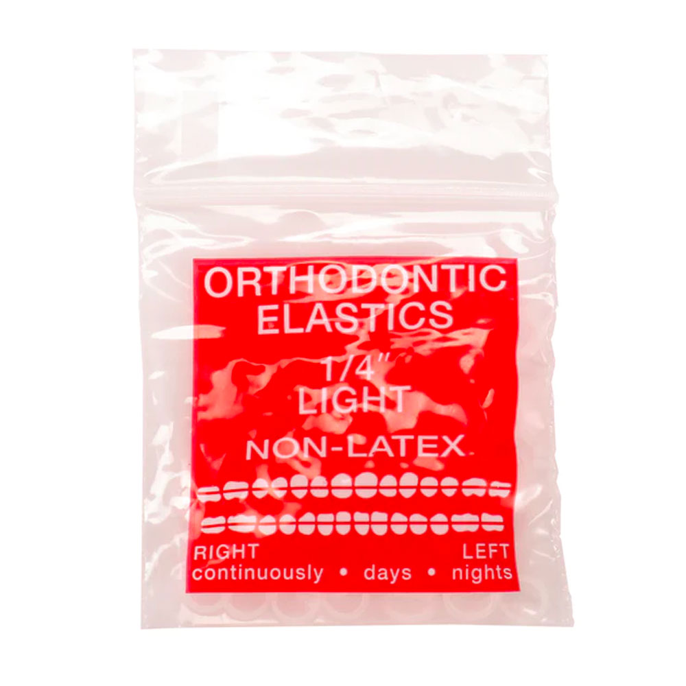 JMU Orthodontic Elastic, Light 1/4", Clear, 100/Bag Net32
