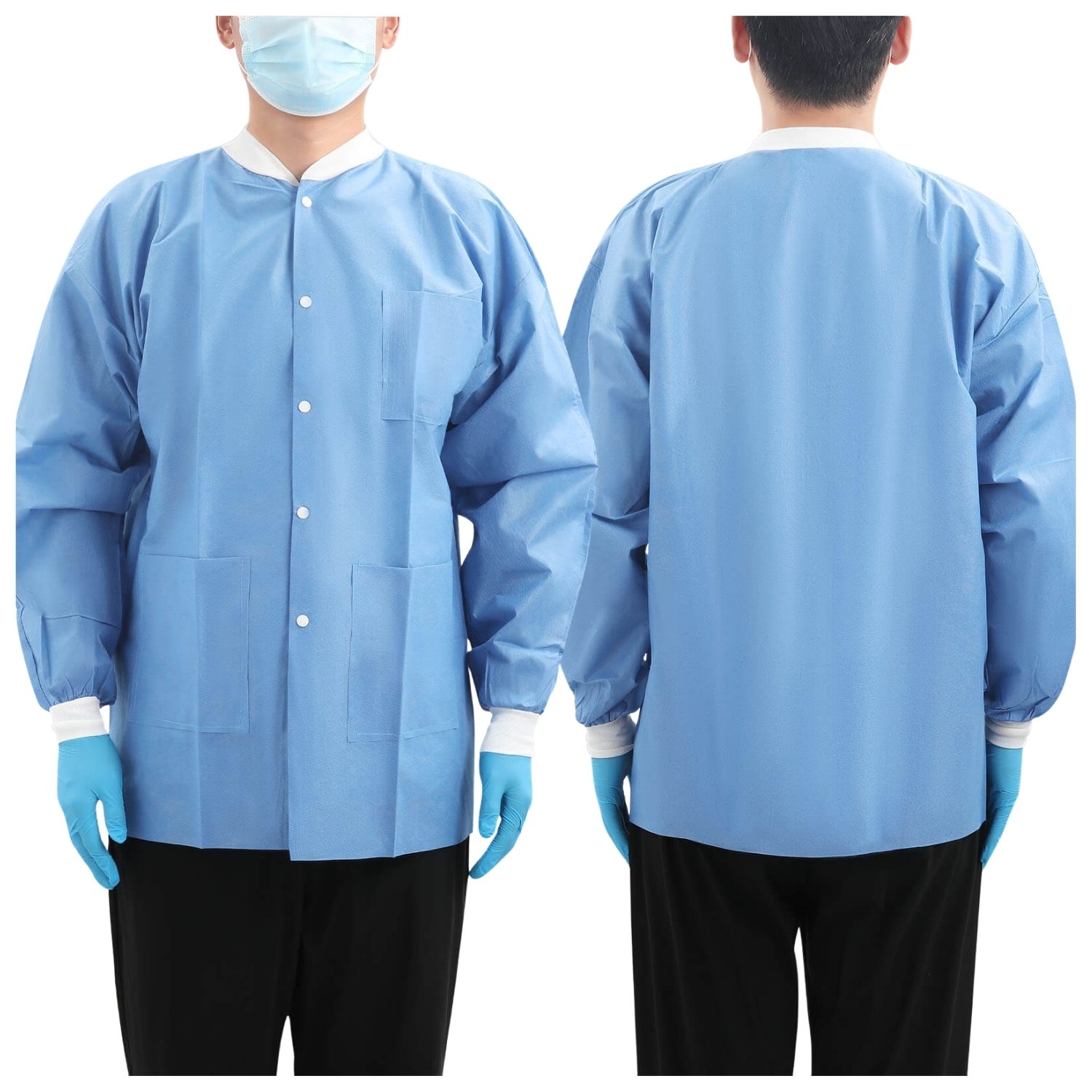 JMU Plus SMS Jacket, Large, Light Blue, 50/Pk | Net32
