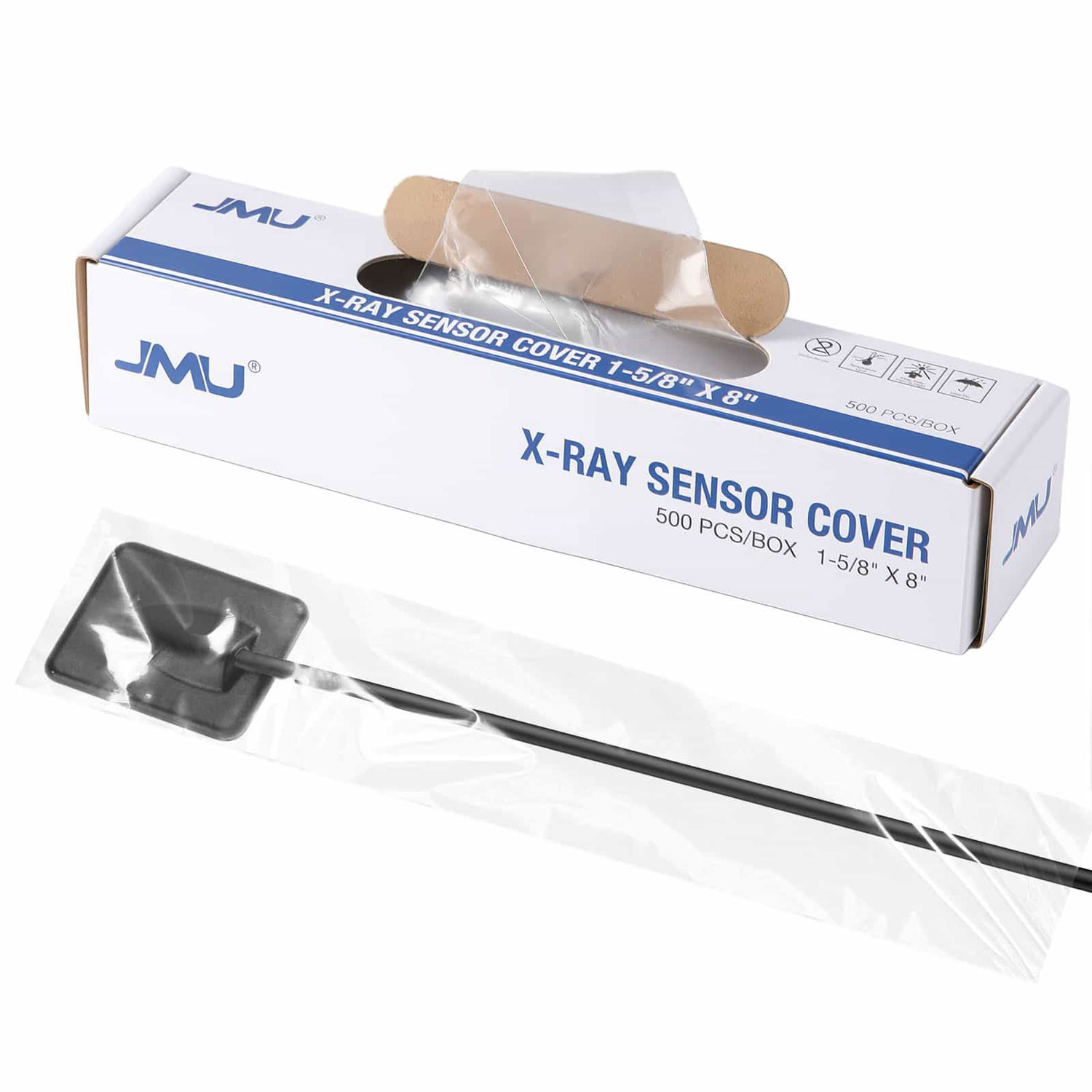 500 Pcs Disposable Plastic Sleeves For Dental X-Ray Sensors - 1 5/8 X 8 Inches (Universal Fit)