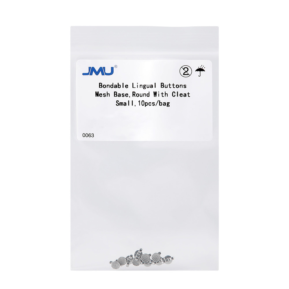 Boonsable JMU Stainless Steel Bondable Lingual Buttons, Round Mesh Base with ...