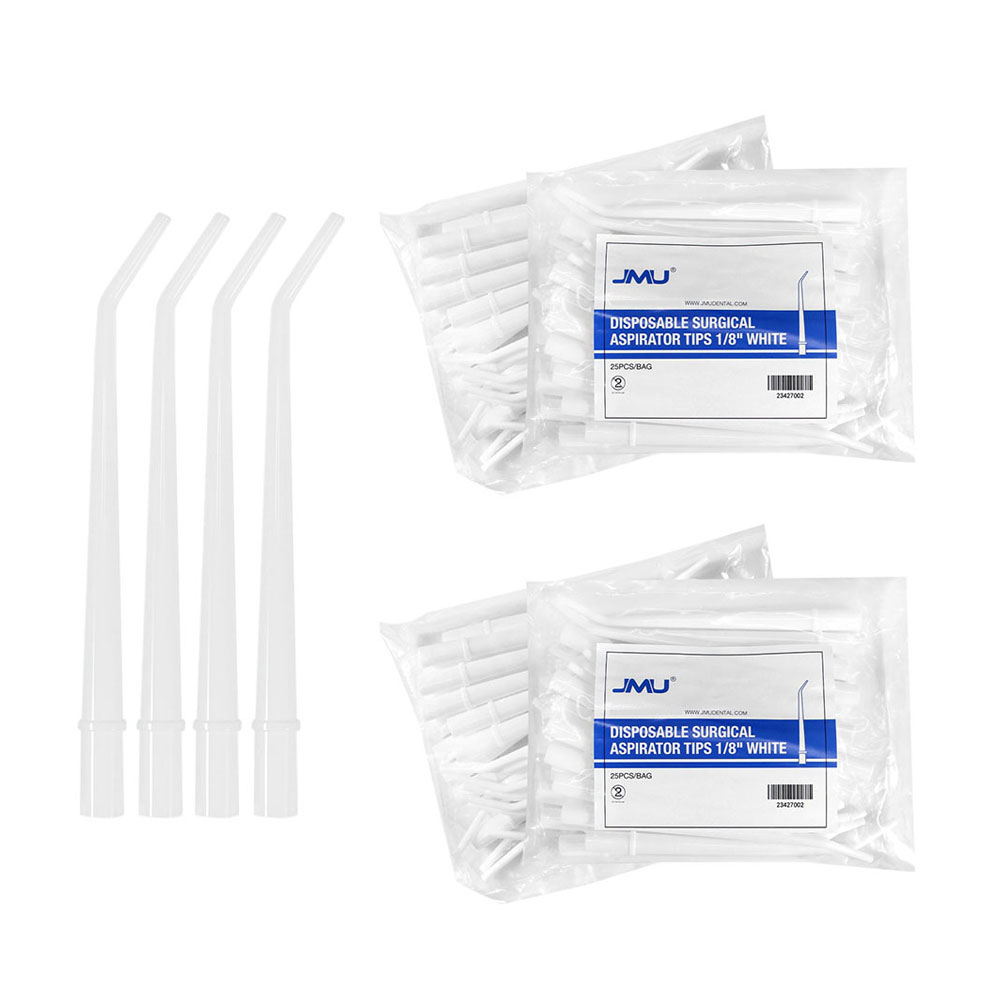 Embouts D'aspiration Dentaire JMU - Diamètre 1/8 Pouce - Blanc - Neufs Pour Aspirateur Chirurgical