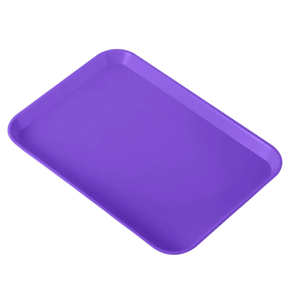JMU Dental Autoclavable Flat Tray, 13.25" x 9.75", Purple, Single Tray