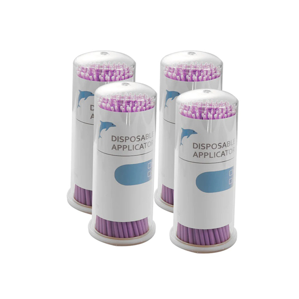 JMU Disposable Micro Applicator Brush, Purple Ultra Fine 1.5mm, 400/Bx