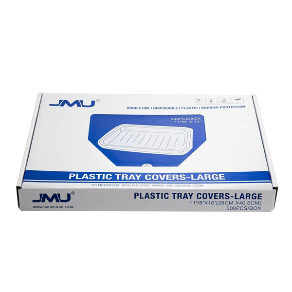 JMU Disposable Dental Plastic Tray Cover, Size E, 115/8" x 16", 500/Bx