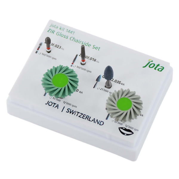 Jota Dentistry Jota Chairside ZIR Gloss 5pc Kit FG/Ra Shank. Net32