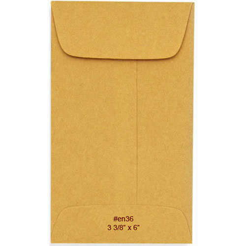 JSP Manila Envelopes 6 3.5" x 6", 500/Box. High quality craft paper