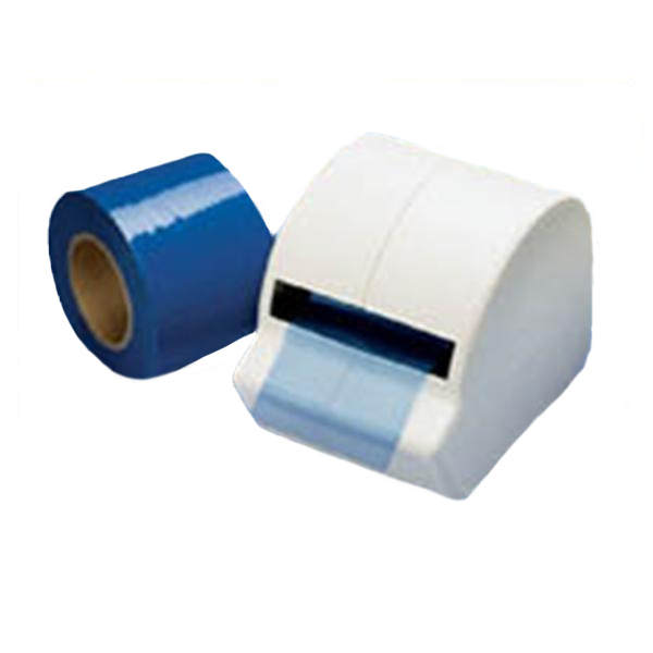 Cover All 4" x 6" sheet of Blue Barrier Film with Cover All 4" x 6" sheet of Blue Barrier Film with