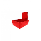 Keystone Red plastic lab work pan, 12/pack. Size: 7″ x 5″ x 2-1/2″