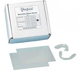 ProForm Retainer Material, 5" x 5" .030 Super Clear, box of 50. Stiff ...