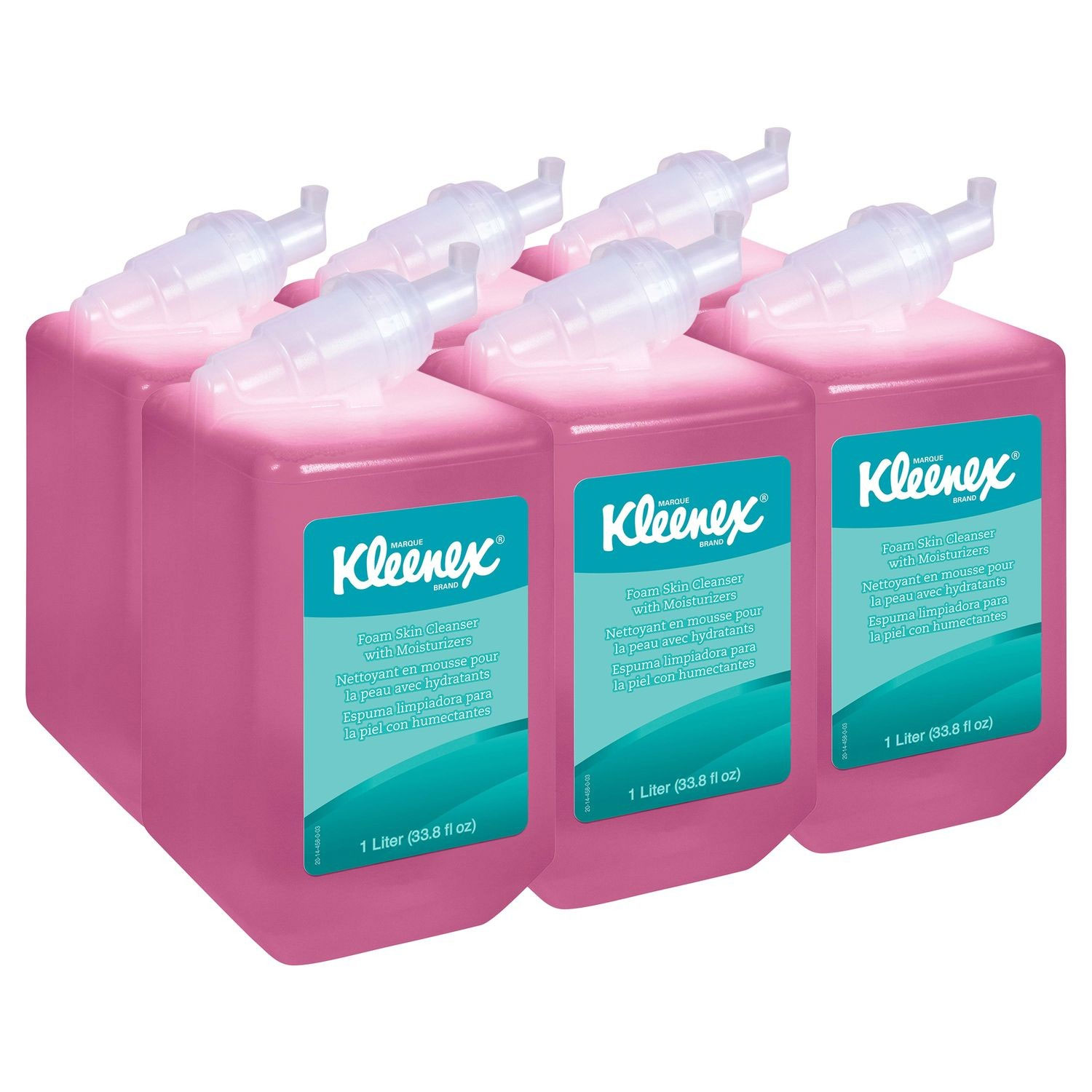 Kleenex Luxury Foam Skin Cleanser with Moisturizer, Light Pink, 1000mL