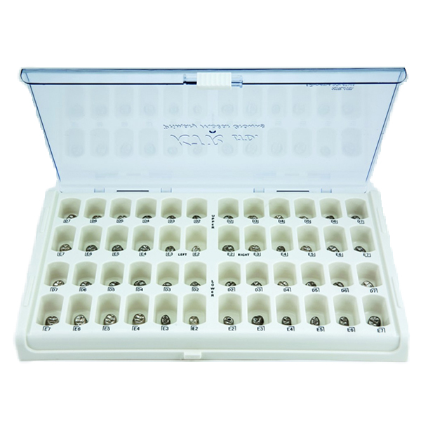 KTR 48 Crowns Set With Tray. Assorted size pedo primary molar Nichro stainless Net32