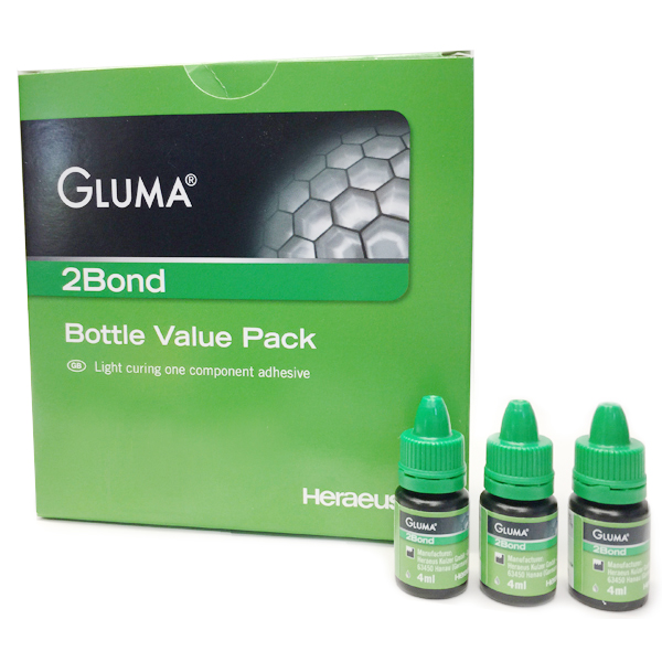 Gluma 2Bond value pack 3 4ml bottles Export Package, light cure one