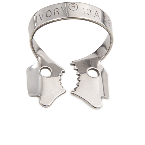 Ivory Clamps 13A Winged Serrated Jaw, Upper Right Molar Metal Rubber