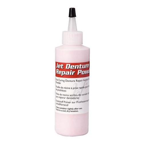 Jet Denture Repair Acrylic powder 4oz Bottle. SelfCure, Fast Set Net32