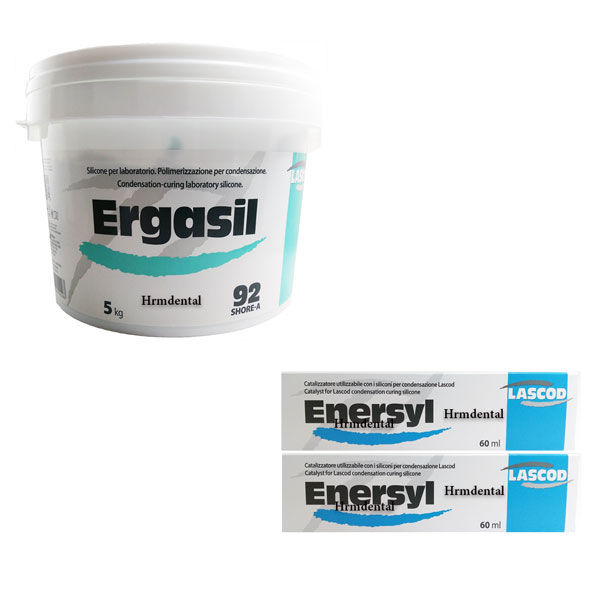 Ergasil C-Silicone putty, 5 Kg base plastic container, 2 x 60 ml