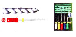 Mani Size #20 stainless steel flare K-files, 25mm, .05 taper with ...