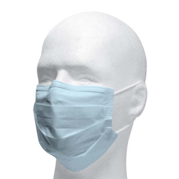 maxill Silken 4P Level 3 Earloop Masks, BFE/PFE ≥ 98, 4Ply, Blue, 50