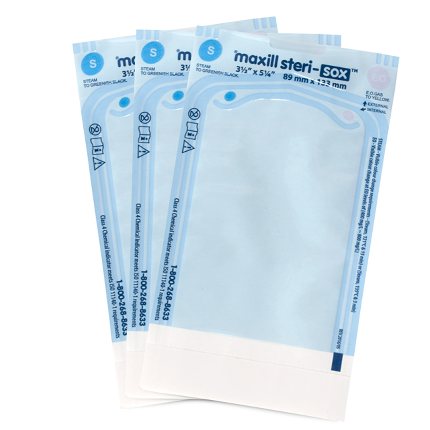 maxill sterisox Self Sealing Sterilization Pouches, 3.5" x 5.25", 200