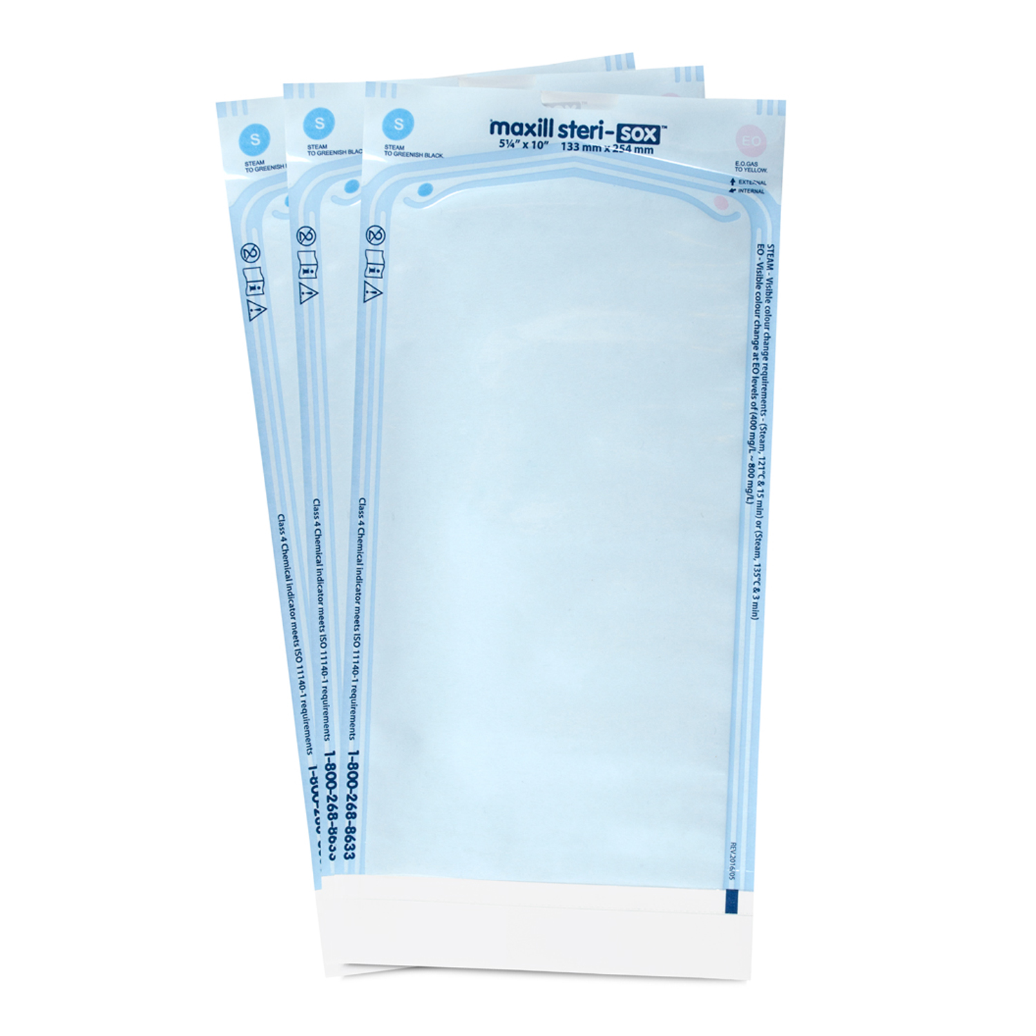 maxill sterisox Self Sealing Sterilization Pouches, 5.25" x 10", 200