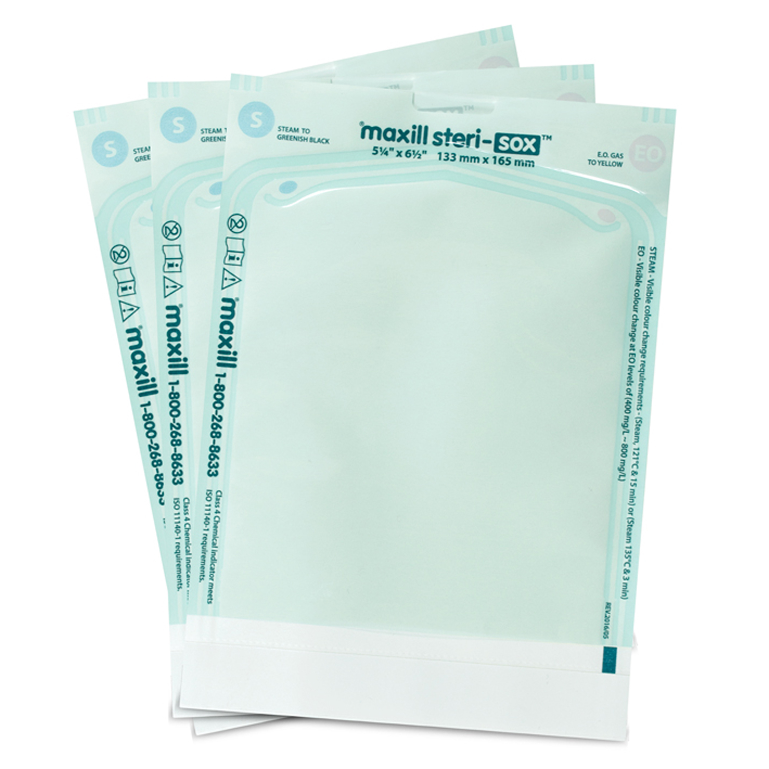 maxill sterisox Self Sealing Sterilization Pouches, 5.25" x 6.5", 200