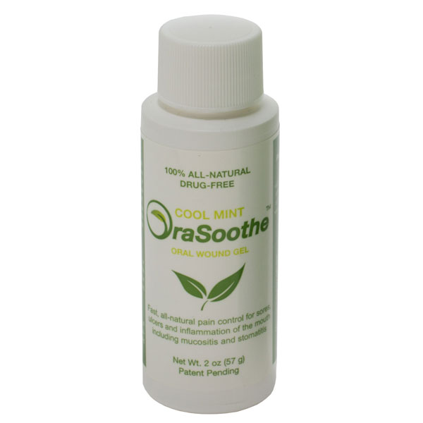 OraSoothe Oral Wound Gel 2 oz. (5/pk). Cool Mint flavor. Allnatural