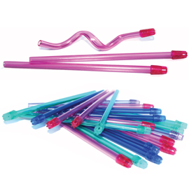 SafeBasics 6" Saliva Ejectors Clear Pink w/ Pink SafeBasics 6" Saliva Ejectors Clear Pink w/ Pink