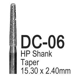 BesQual Diamond Coated Burs - DC06, Taper 6/Bx. H BesQual Diamond Coated Burs - DC06, Taper 6/Bx. H