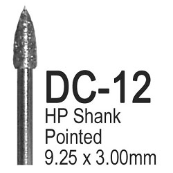 BesQual Diamond Coated Burs - DC12, Pointed 6/Bx. BesQual Diamond Coated Burs - DC12, Pointed 6/Bx.