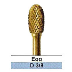 BesQual D-3/8 Egg Lather Carbide Bur 1/4" Shank, BesQual D-3/8 Egg Lather Carbide Bur 1/4" Shank,