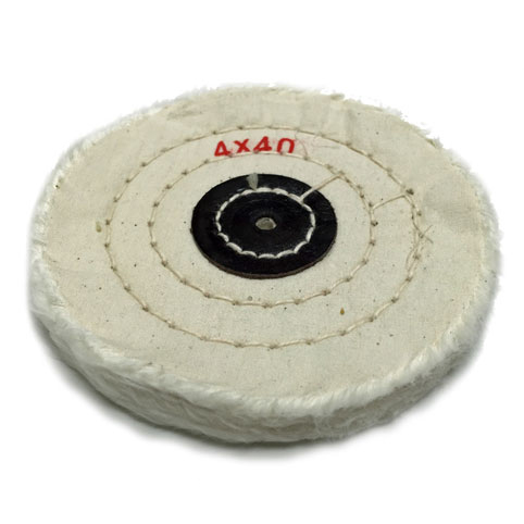 BesQual Muslin Buff - 4" x 40 ply, White, 12/Pk. BesQual Muslin Buff - 4" x 40 ply, White, 12/Pk.