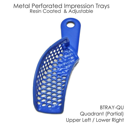 Btrays Resin Coated Impression Trays Upper Left / Lower Right