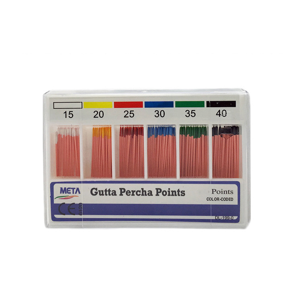 Meta Gutta Percha Points, Length Marked 1540, 100/Sliding Package