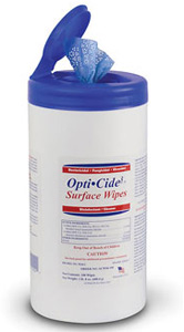 Opti-Cide3 Surface Disinfectant Wipes, Large 6" x Opti-Cide3 Surface Disinfectant Wipes, Large 6" x
