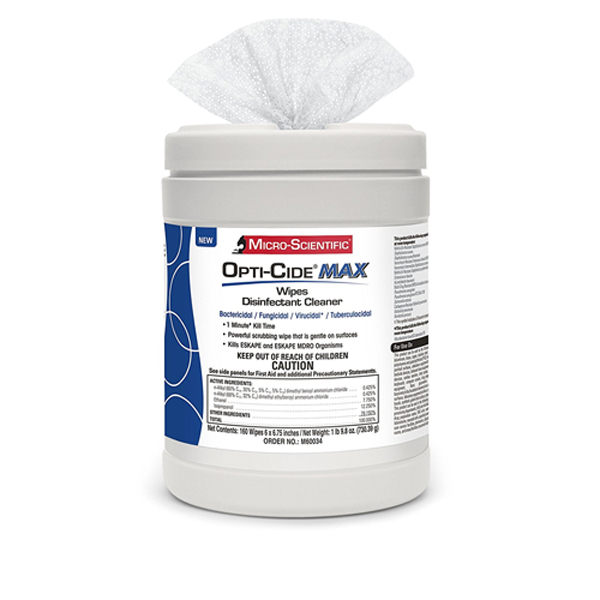 Opti-Cide MAX Disinfectant Cleaner, Wipes, 6" x 6 Opti-Cide MAX Disinfectant Cleaner, Wipes, 6" x 6