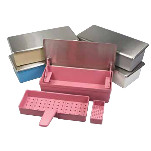 Miltex Blue plastic germicide instrument tray wit Miltex Blue plastic germicide instrument tray wit