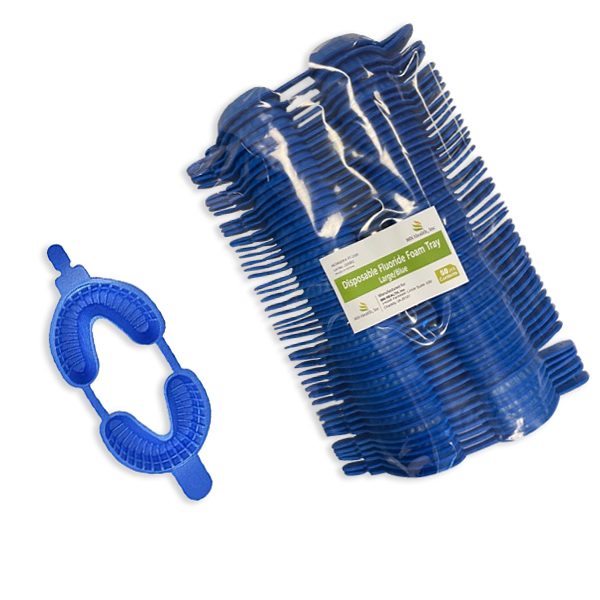 MN Health Dual Arch Fluoride Foam Tray Large, Blue 50/Pk Net32