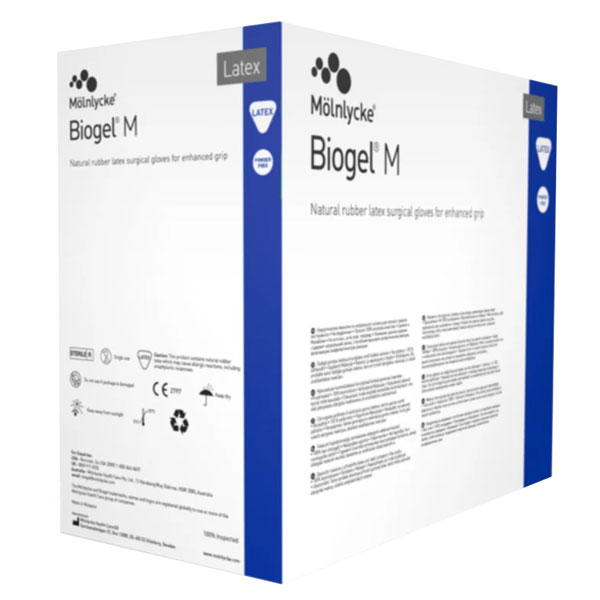 Biogel M Surgical Glove, Size 7.0, 50/Box. Sterile, PowderFree, Latex