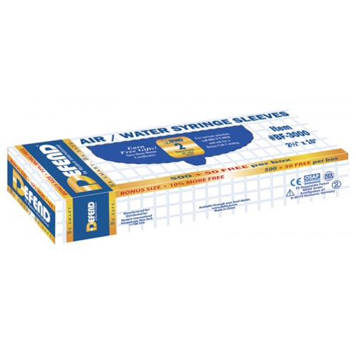 Defend 2.5" x 10" Clear Syringe Sleeve Covers, Fi Defend 2.5" x 10" Clear Syringe Sleeve Covers, Fi