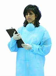 Defend Blue Full Length, Fluid-Resistant Tie Back Defend Blue Full Length, Fluid-Resistant Tie Back